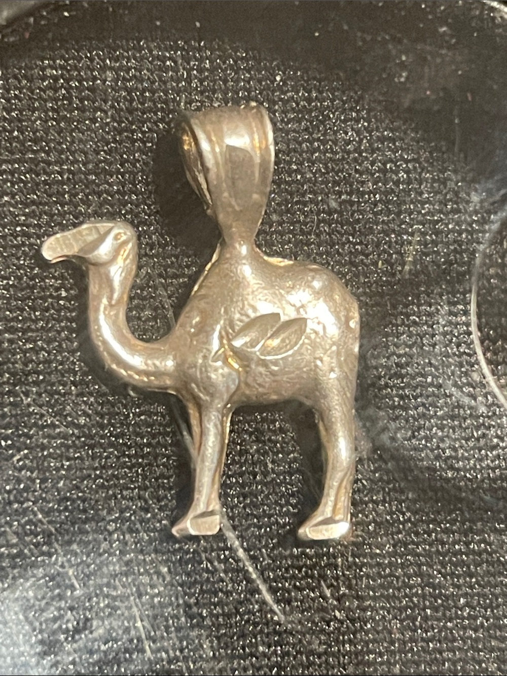 Vintage 3D Solid Sterling Silver Desert Camel Pendant Charm
